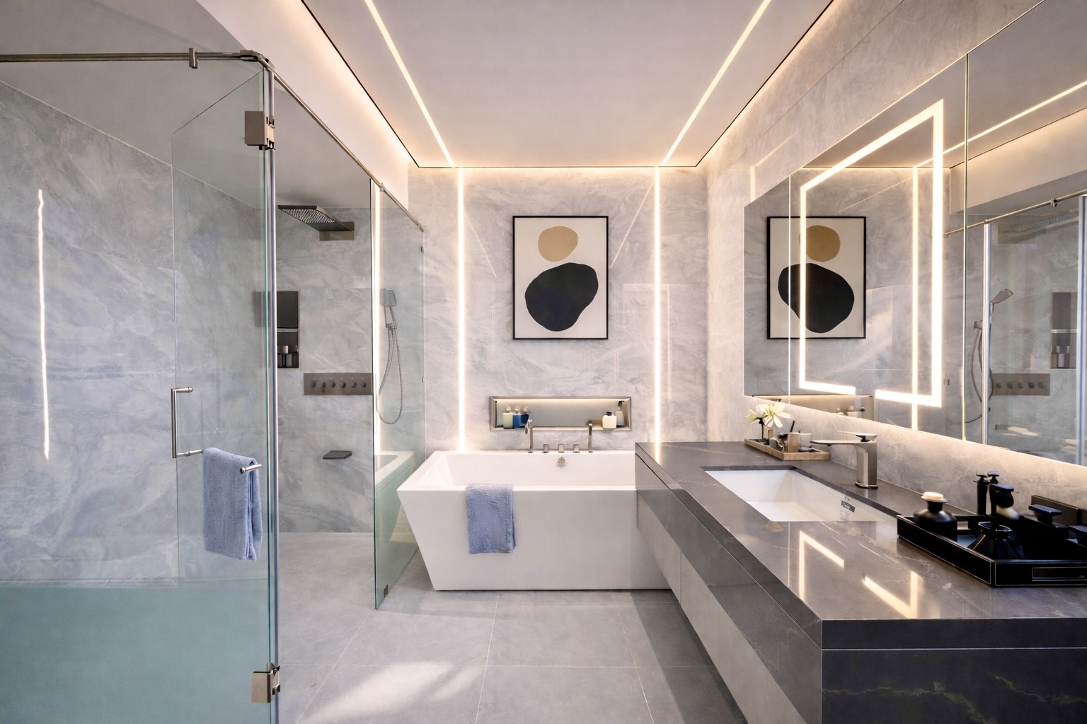 Modern spa-inspired bathroom
